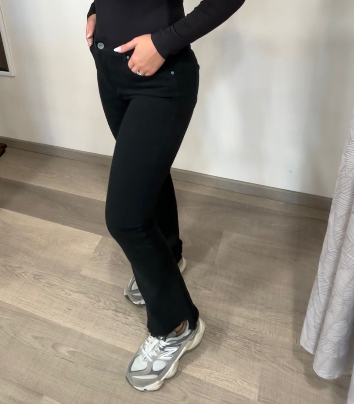 Jeans zampetta nero
