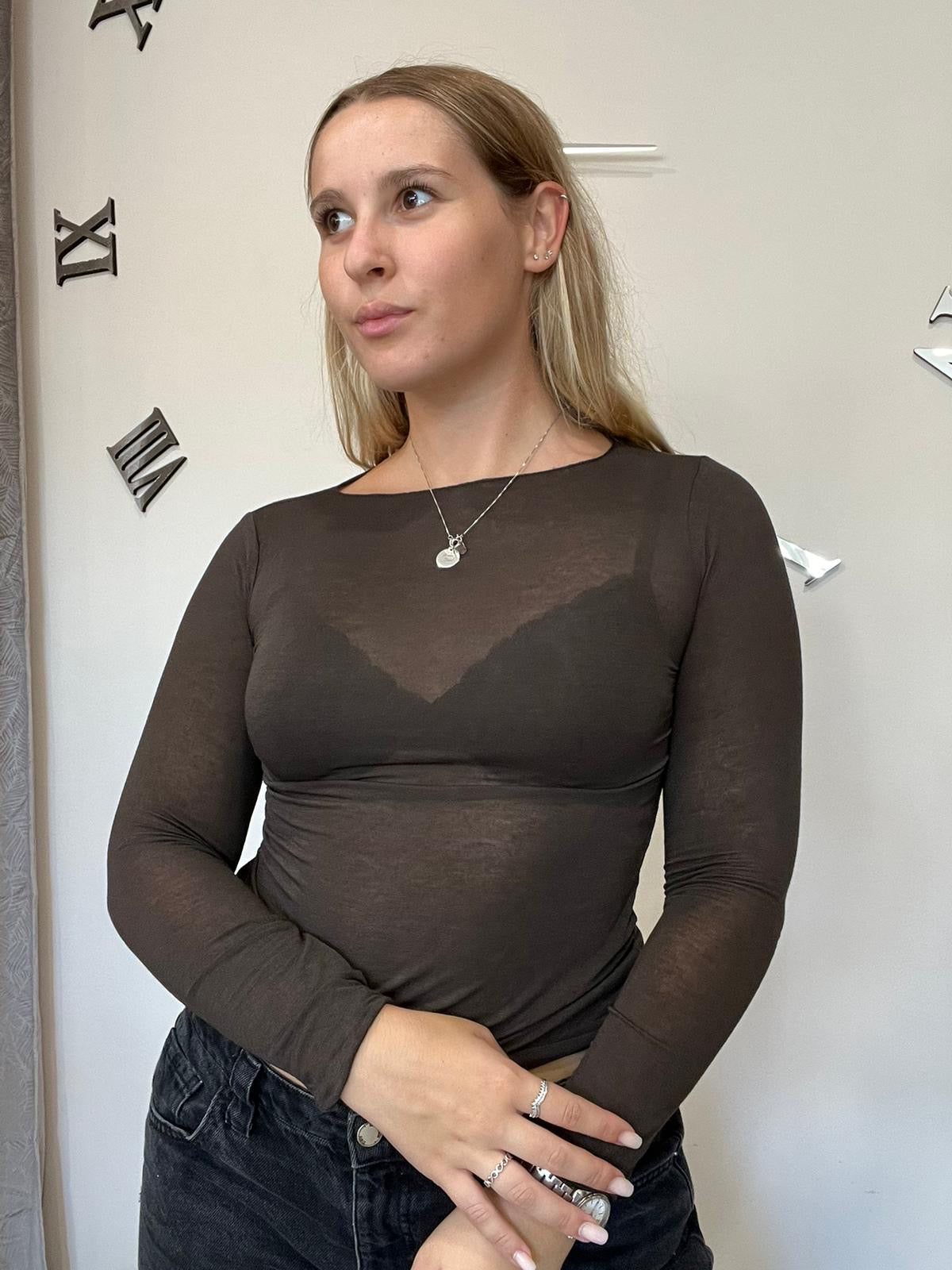 Maglia cashmere girocollo