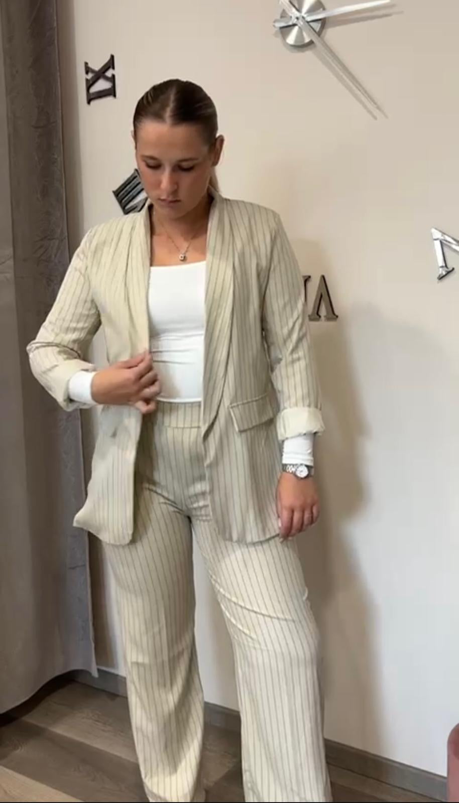 Coordinato Kelly gessato