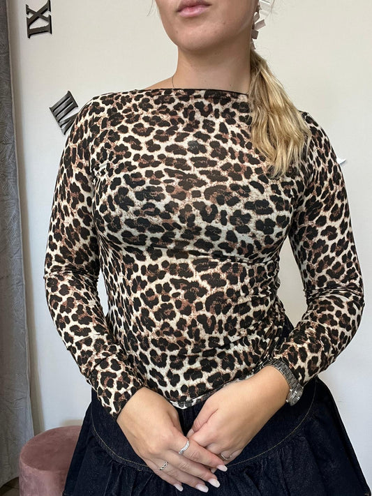 Maglia in cashmere maculata