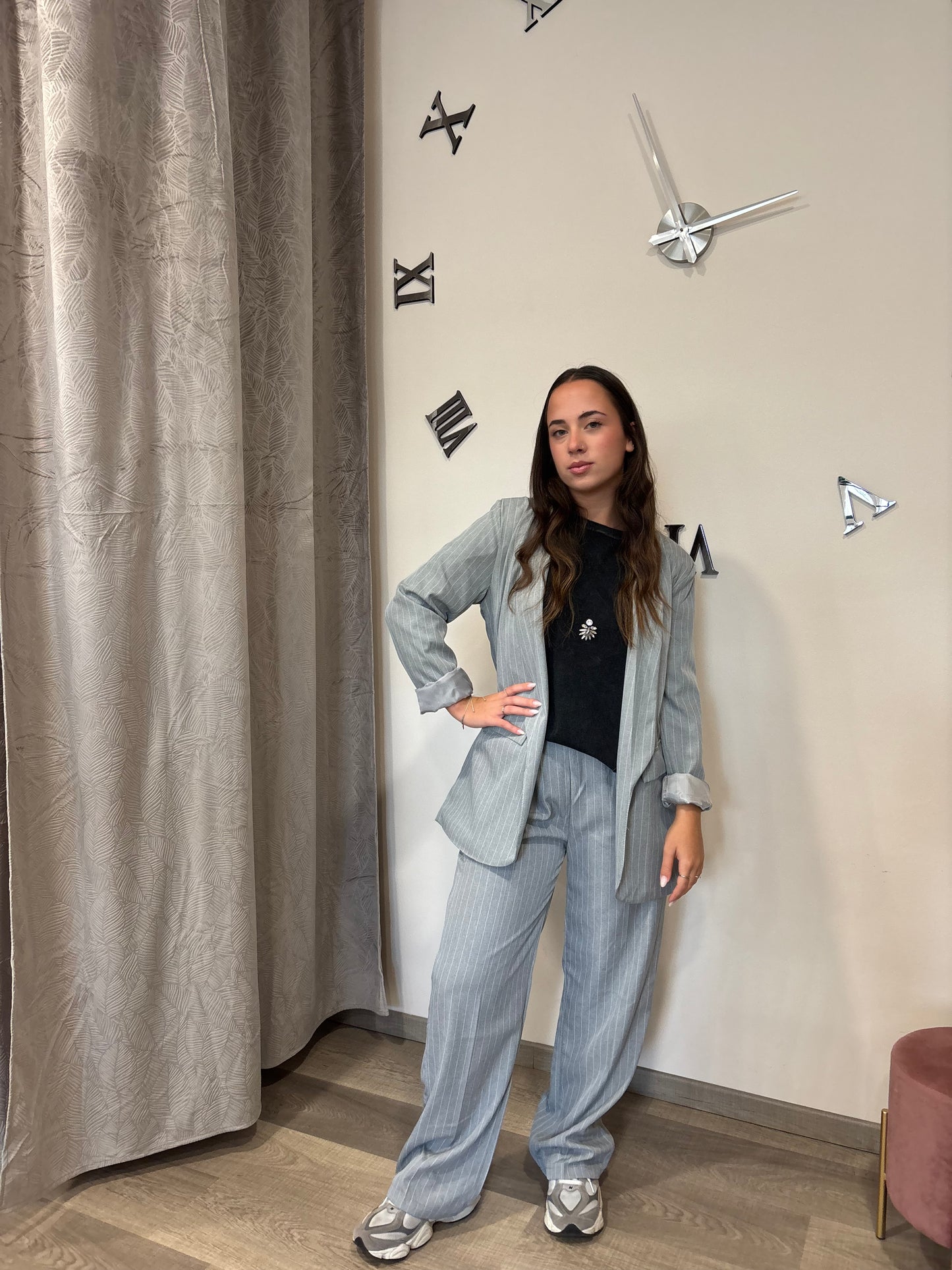 Coordinato Kelly gessato