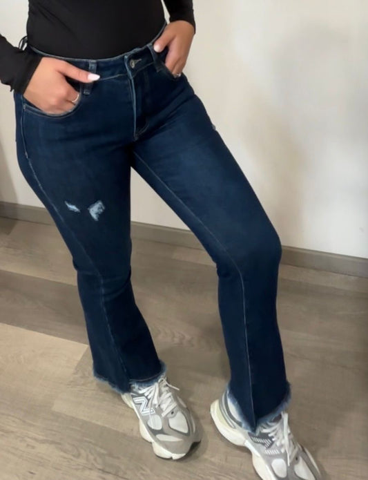 Jeans zampetta scuro