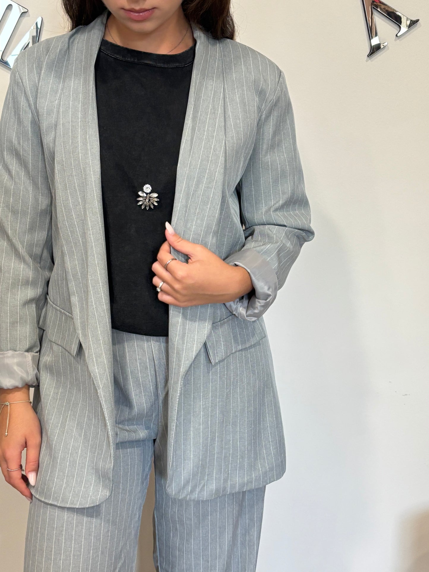 Coordinato Kelly gessato