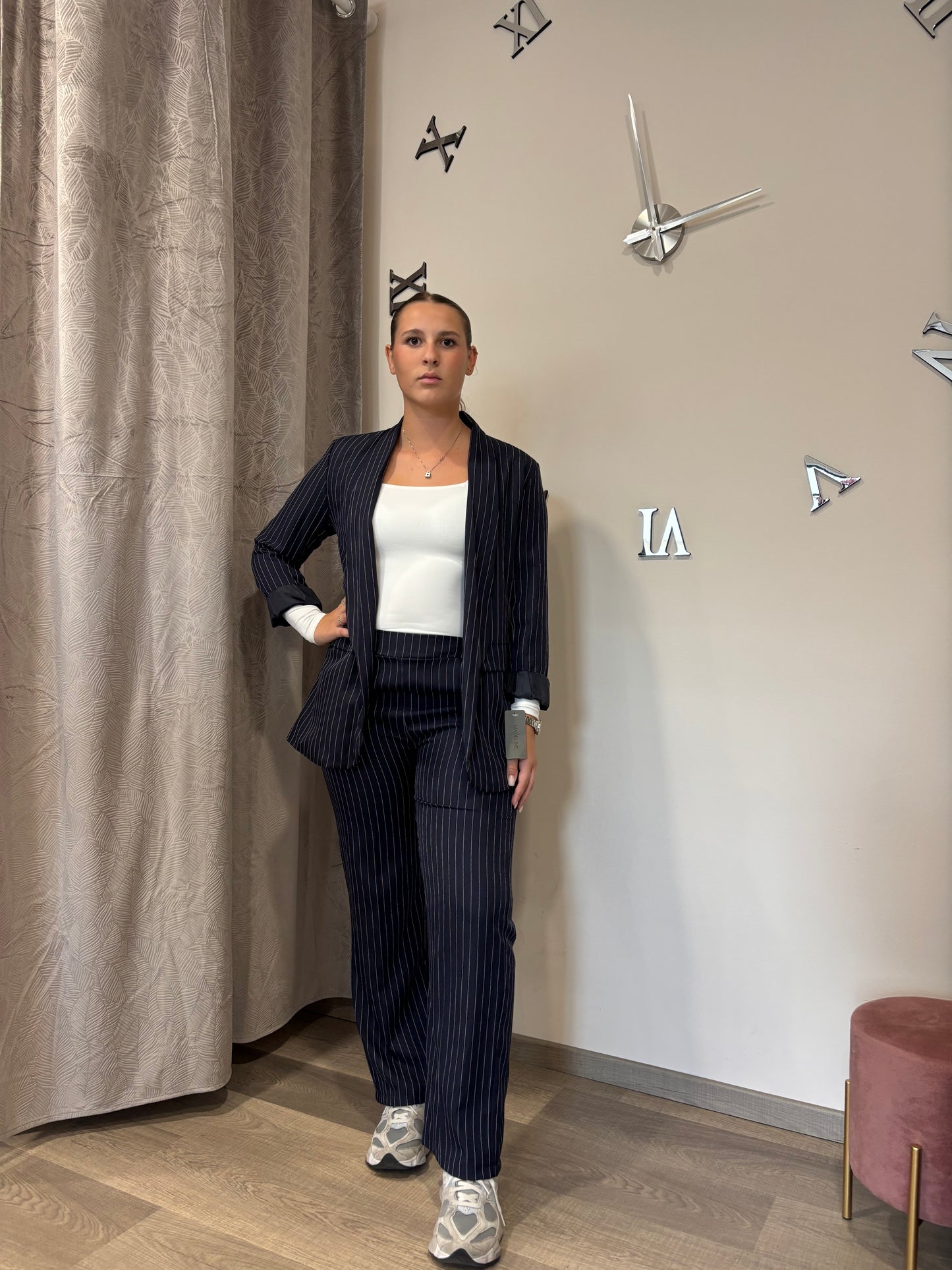 Coordinato Kelly gessato